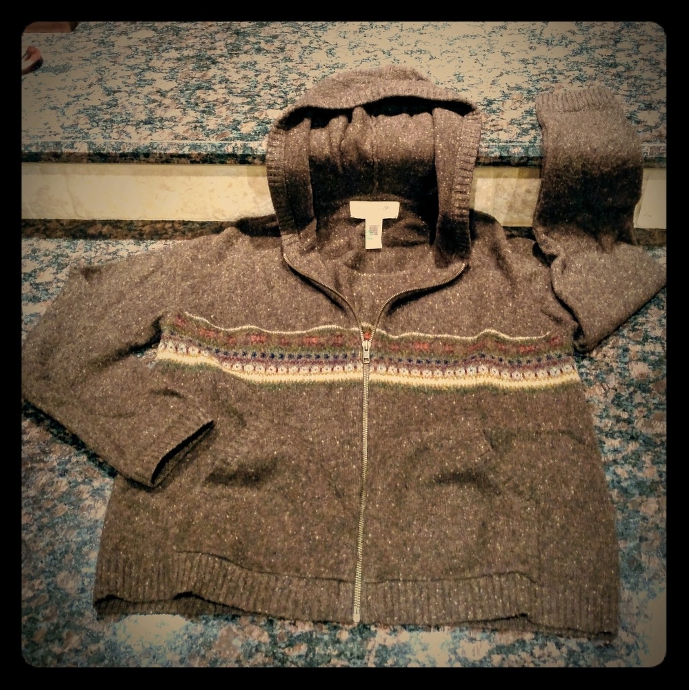 💖JONES NEW YORK SPORT Hooded Full-Zip 🐑 Sweater
